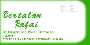 bertalan rafai business card